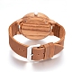 Montres-bracelets en bois de zebrano WACH-H036-30-4