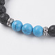 Natural Lava Rock Beads Stretch Bracelets BJEW-I241-12G-2