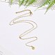 Collier lariat pendentif soleil en laiton avec chaînes câblées pour femme NJEW-JN04141-2