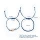 Set di braccialetti di perline intrecciati regolabili BJEW-JB05000-04-2