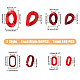 Супернаходки около 240 шт. акриловые соединительные кольца 4 стиля красные овальные кольца-цепочки с поворотными звеньями непрозрачные быстроразъемные соединители для сережек OACR-FH0001-034-2