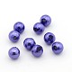 Half Drilled ABS Plastic Imitation Pearl Round Beads OACR-F002A-05-1