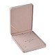 長方形のベルベットのネックレスボックス  淡い茶色  23.8x190x4.1cm VBOX-D009-02-2