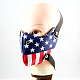Couvre-bouche à motif de drapeau national américain en cuir pu punk AJEW-O015-07-2
