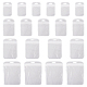 Pandahall 100 pièces 4 styles sacs en plastique transparents à fermeture éclair OPP-TA0001-03-1
