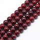 Jaspe rouge naturel ronde perles brins G-E334-12mm-01-1