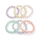 Bracelet extensible en perles acryliques transparentes pour enfants BJEW-JB06510-1