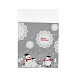 レクタングルクリスマスモチーフセロハンのOPP袋  グレー  13.9x9.9cm  一方的な厚さ：0.035mm  インナー対策：11x9.9のCM  約95~100個/袋 OPC-I005-08B-1