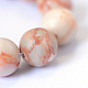 Brins de perles rondes en netstone rouge naturel X-G-E334-8mm-06-4