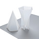 Moldes de silicona y plástico de vela de aromaterapia pentagonal diy 2pcs DIY-F048-08-4