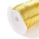 （訳あり商品）  銅ワイヤー  ジュエリー作りのための  ゴールドカラー  18ゲージ  1mm  30 m /ロール CWIR-XCP0001-04-3