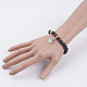 Natural & Synthetic Gemstone Beaded Bracelets BJEW-JB03558-04-4