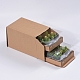 サボテンパラフィン無煙キャンドル  人工多肉植物装飾キャンドル  アルミ容器付き  家の装飾のための  グリーン  15.6x10.3x10.3cm  12個/セット DIY-G024-C-6