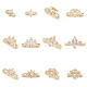 GOMAKERER 12Pcs 6 Styles Brass Pave Clear Cubic Zirconia Connector Charms KK-GO0001-33-1