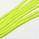 7つのインナーコアポリエステル＆スパンデックスコードロープ  ロープブレスレット作りに  緑黄  4mm  約109.36ヤード（100m）/バンドル  420~500グラム/バンドル RCP-R006-036-2