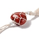 Decoraciones colgantes de jaspe rojo natural HJEW-E579-01E-5
