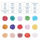 15 couleur AAa mixte facettes de grade bicône verre transparent de billes GLAA-PH0001-01-2