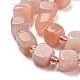 Natural Peach Moonstone Beads Strands G-K323-05-4