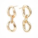 Boucles d'oreilles pendantes ovales avec zircons cubiques EJEW-N012-40-3
