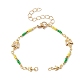 Brass Star & Butterfly Link Chain Bracelet Making AJEW-JB01150-43-1