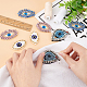 FINGERINSPIRE 8PCS Crystal Rhinestone Egypt Evil Eye Patch 4 Style Exquisite Eye Shape Embroidery Sew On Patches Bling Glass Rhinestone Applique Patch Decoration for DIY Clothes Jacket Backpacks Hats DIY-FG0003-58-3