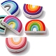 6 Stück 6 Farben Lebensmittelqualität umweltfreundliche Silikon-Fokalperlen SIL-YW0001-04G-3