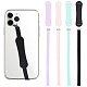 OLYCRAFT 4 Sets Silicone Phone Finger Strap Universal Silicone Elastic Loop Phone Grip Reusable Hand Finger Holder Phone Grip Holder for Most Phone Case - Black/Pink/Purple/Mint Green AJEW-OC0003-16-1