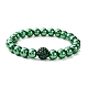Bracelet extensible perles rondes en verre BJEW-JB09682-2