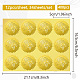 34 foglio di adesivi autoadesivi in lamina d'oro in rilievo DIY-WH0509-048-2