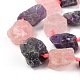 Rough Raw Natural Amethyst and Rose Quartz Beads Strands G-F595-I04-2