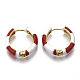 Brass Huggie Hoop Earrings EJEW-S209-08D-2