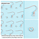 UNICRAFTALE About 200Pcs Rose Gold 304 Stainless Steel Earring Hooks Ear Wire with Horizontal Loops and 200Pcs Jump Rings Fish Ear Wire for Drop Earrings Jewelry Making Hole 1.8mm DIY-UN0003-79-4