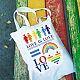 Fingerinspire Love Rainbow Painting Pochoir 11.7x8.3 pouce Egalité Love Pet Pochoirs artisanaux creux avec les mots « Love is Love » pour peindre sur des t-shirts DIY-WH0396-0029-6