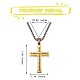 Titanium Steel Cross with Philippians 4:13 Pendant Necklace JN1050B-3