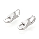 Rhodium Plated 925 Sterling Silver Lobster Claw Clasps STER-K172-01P-2