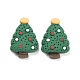 樹脂カボション  クリスマステーマ  クリスマスツリー  グリーン  24x16.5x6mm CRES-D004-03-2