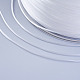 日本の平らな弾性結晶ストリング  弾性ビーズ糸  ストレッチブレスレット作り用  ホワイト  0.8mm  300ヤード/ロール  900フィート/ロール EW-G006-07-2