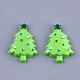 樹脂カボション  クリスマスツリー  ライムグリーン  27.5~28x19.5~20x5.5mm CRES-S304-093-1