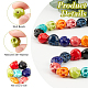 OLYCRAFT 48pcs 8 Colors Skull Beads 13mm Skull Head Porcelain Beads Ceramic Beads with Hole Loose Spacer Beads for Bracelet Necklace Jewelry Making DIY Halloween Decoration PORC-OC0001-02-4