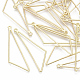 合金オープンバックベゼル大きなペンダント  UVレジンDIY用  エポキシ樹脂  プレスジュエリー  三角形  ライトゴールド  57x17.5x1.5mm  穴：1.6mm X-PALLOY-S132-001-2