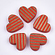 Painted Natural Wooden Cabochons X-WOOD-Q040-013-M-2