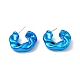 Twist Ring Acrylic Stud Earrings EJEW-P251-16-2
