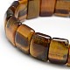 Classic Elastic Natural Gemstone Rectangle Beaded Stretch Bracelets BJEW-L333-15-2