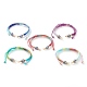 Fabrication de bracelets en cordon tressé en polyester réglable AJEW-JB00860-1