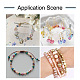 Craftdady 260Pcs 13 Colors Two Tone Transparent Spray Painted Acrylic Corrugated Beads ACRP-CD0001-01-5