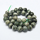 Brins de perles de jaspe en argent naturel G-G213-8mm-28-2