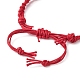 Fabrication de bracelets en macramé en coton ciré tressé réglable BJEW-JB09698-02-4