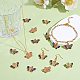 25 Uds. 5 estilos de aleación esmalte colgante gradiente bicolor mariposa diy pendientes llavero colgante accesorios materiales JX595A-5