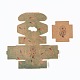 長方形の折りたたみ式クリエイティブクラフト紙ギフトボックス  アクセサリー箱  ハートクリアウィンドウ付き  羽の模様  4.3x4.3x2.7cm CON-B002-07A-01-2