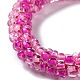 Crochet Glass Beads Braided Stretch Bracelet BJEW-K232-01K-2